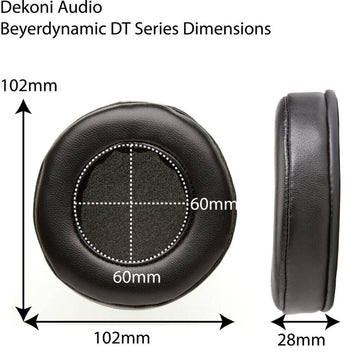 Dekoni Audio Elite Sheepskin Beyerdynamic dimensiones