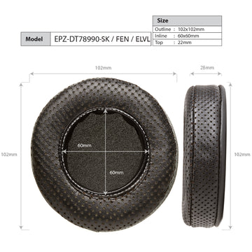 Dekoni Audio Elite Velour Beyerdynamic dimensiones
