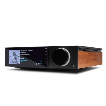 Cambridge Audio EVO 75 panel marrón perfil