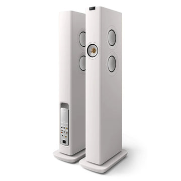 KEF LS60 Wireless blanco trasera