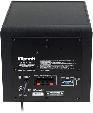 Klipsch Promedia 2.1 Bluetooth Computer Speakers subwoofer trasero