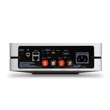 Bluesound POWERNODE 2i conexiones blanco
