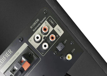 Edifier R1280DB negro conexiones
